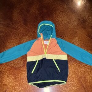 NWT Gymboree Size 4 Boys Kids Water-Resistant Anorak Jacket Orange Blue Both
